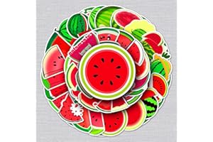 LYUNMU Lot de 50 autocollants pastèque mignons décoratifs pour voiture, ordinateur portable, skateboard, vélo, cyclomoteur, moto, vélo, ordinateur, convient pour adultes et enfants