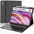 Xiaomi Redmi Pad Pro 12.1 Keyboard Case - Xiaomi Pad POCO 12.1 Inch 2024, Magnetic Removable Keyboard with QWERTZ Layout, Case with Pen Holder for Xiaomi Pad POCO / Redmi Pad Pro 12.1, Black