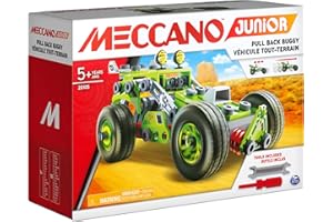 BANDAI - Meccano Junior My Car with Pull Back Motor - Construction Set 138 Pieces, Pull Out Motor, Tools, Instructions - Activity Kit Car Assembly - Toy from 8 Years - APM19102