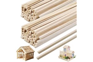Dryxog 100 st Batonnet trähantverk, balsa fyrkantiga träpinnar, gör-det-själv bambustång kreativ fritid för gör-det-själv-pro