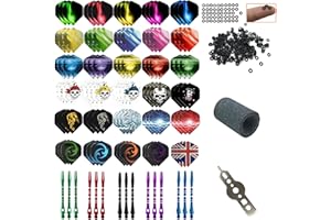 Bipy Fléchettes et ailettes en Aluminium Medium Harrows 2BA colorées Jouet à Lancer 6 Couleurs