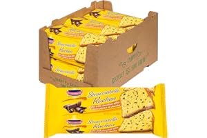 KUCHEN MEISTER KuchenMeister Stracciatella Kuchen 400 g im 6er Pack - Saftiger Stracciatella Kuchen mit feinen Schokosplittern, leicht und locker im Geschmack (6 x 400 g)