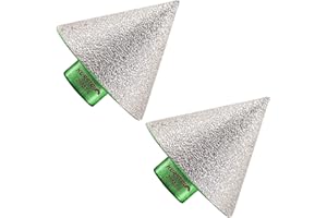 KURSTOL Lot de 2 forets coniques diamantés pour carrelage - 50 mm x M14 - Pour meuleuse d'angle - Pour façonner l'élargissement des trous existants de granit, marbre, porcelaine