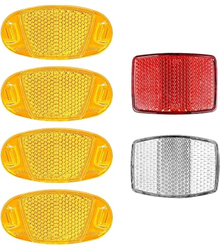 Kit De 7 Catadioptres/réflecteurs Pour Vélo - Haute Visibilité Nuit, Avant/arrière/rayons (VTT, Route, électrique) - 2