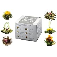 Feelino Edle 6er-Mischbox -Teeblumen Feelino White in toller Probier- und Geschenkbox mit 6 verschiedenen Weißtee…