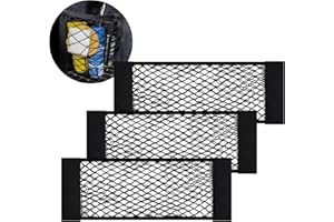 GTLM Filet de rangement extensible universel pour voiture, camion, SUV, van - Lot de 2, 2 méthodes d'installation (60 x 25 cm)