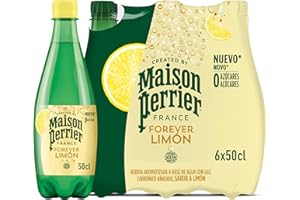 MAISON PERRIER Forever Agua mineral natural con Gas con Sabor Limón, 6 x 500 ml