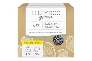 LILLYDOO Green przyjazne dla środowiska spodnie, rozmiar 7 (17 kg), pudełko miesięczne (85 sztuk) (FSC Mix)