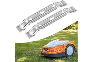 Enhon 2 Lame per Robot Tosaerba Compatibili con iMOW RMI 422, 422P, 422PC – Lame di Ricambio per Viking MI 422 – Lame Tosaerba in Acciaio Inossidabile 420, 197 mm, Argento