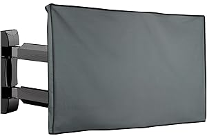 kwmobile Housse écran TV Compatible avec 49-50" TV - Housse de Protection pour extérieur Contre intempéries - Gris
