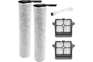 KiimSin Kit d'accessoires pour Tineco Floor One S7 Steam aspirateur, 2 rouleaux à brosse + 2 filtres Hepa + 1 brosse de nettoyage