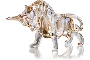 H&D HYALINE&DORA H&D HYALINE & DORA Cristallo Wall Street Toro Figura Vetro FengShui Scultura Home Office Scrivania Decorazione Decorativa