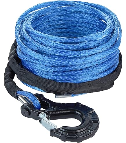 FIERYRED Synthetic Winch Rope Cable Kit 3/16inch 50FT 8500lbs Winch Line Replaceent With Forged - View #5