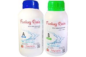 Fantasy Craft 0,75 Kg Resina Epoxi Totalmente Transparente, Alta Dureza y Resistencia. Varios Pesos Disponibles, 0.75 Kg