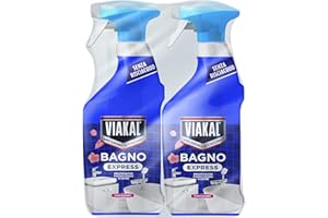 Viakal Bagno Express Spray, Fiori Eleganti 1440ml, Senza Risciacquo, Rimuove il calcare in una sola passata, 2 Pezzi