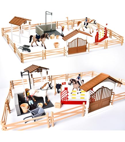 Camion Transport Animaux Play City – Remorque Chevaux Avec Lumières, Sons, Porte Ouverte Et Cheval Inclus – Jouet Interactif 1:12