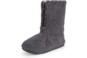 Polar Mens Sherpa Slipper Boots Anti-Slip Indoor Bootie Slipper with Funny Quote on its OutsoleSoft and Fluffy House Slipper with Memory Foam Ankle Boot Slippers