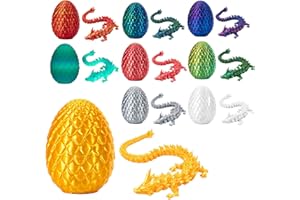 VIMAZ 3D Printed Dragon with Egg,3D Printed Gem Dragon with Detachable Mystery Dragon Scale Egg Kids Adults Fidget Toys for Autism/ADHD 11.8'' Gem Dragon 5.1'' Scale Egg,3D Dragon