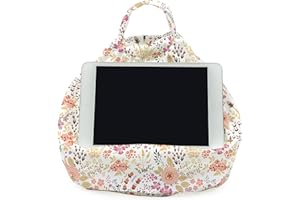 Rooms By Me Floral Tablet Stand Cushion for Tablets, eReaders, Smartphones and Books with Accesories Pocket | UK Made | Over 50 Designs