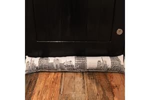 HOMETEX Luxury Upholstery Fabric Draught Excluders Door Stoper Cushion London -New York (NewYork)