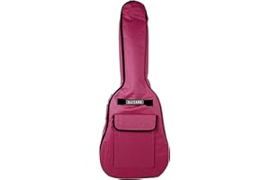 Bray Full Size Wine Red Guitar Cover Case Padded Gigbag For Any Acoustic, Electric, Bass And Classical Guitar With Carry Handle & Shoulder Straps (Max. 41")