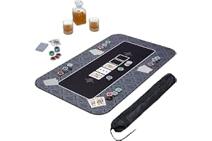 Relaxdays pokermatta 100 x 60 cm, Texas Holdem
