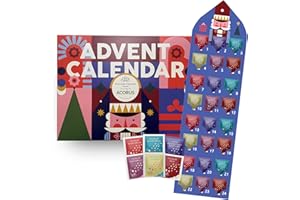 Calendario de Adviento 2025 de Cascanueces de Té de Acorus, 24 Bolsitas de Te Navidad para la Cuenta Atrás, Calendario Adviento 2025 - Idea de Regalo para el Período Festivo de Invierno