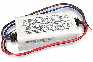 MEANWELL APV-8-24 Mean Well APV-8-24 SNT Bloc d'alimentation transformateur LED 24 V/DC/0-0,34/8 W pour éclairage LED