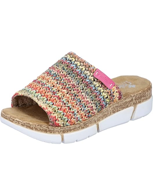 Rieker SANDALES V1241 RIEKER - Sandalen met sleehak - multicolor/meerkleurig