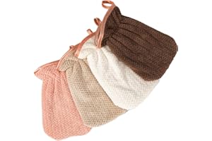 PHOGARY Pack de 4 manoplas de baño de rizo terciopelo coral microfibra, guante de lavado para cara y cuerpo, 13 x 20 cm
