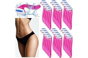 HONOSON 30 Stücke T-Typ Bikini Rasierer - Schönheit Linie Trimmer, Persönlicher Damen Achselhaar Trimmer (Rosenrot)