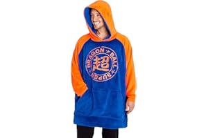 Dragon Ball Z Koc z kapturem oversize dla mężczyzn, męskie bluzy z kapturem Anime