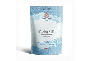 Umami Dashi granulare (dashinomoto) -insaporitore per brodo - 100 g - Propdotto da Giapponesi, da pesca sostenibile, essicazione lenta e delicata