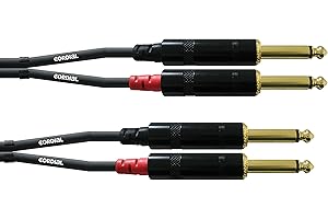 CORDIAL Cable audio doble jack mono 1,5 m Cable AUDIO Essentials Jack