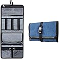 FATMUG Travel Organizer Bag For Small Electronic And Accessories -Gadgets Kit Case Pouch - Navy Blue - Polyester