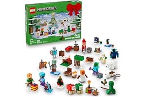 LEGO 21280 Minecraft Adventskalender 2025 - Bauspielzeug für Kinder Urlaub Countdown Set für Jungen & Mädchen ab 7 Jahren - 24 baubare Überraschungen & 8 Minifiguren für Gamer - Sammlerstück