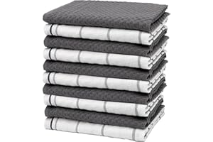 ‎ZOLLNER ZOLLNER 10er Set Geschirrtücher Baumwolle in 45x60 cm - saugstarke und langlebige Küchentücher - waschbar bis 60°C – in weiß und grau - Gastronomiequalität - Oeko Tex® Zertifiziert