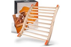 ALPENHAUCH Sauna Rückenlehne aus 100% Naturholz [1 Stück] - Ergonomische Rückenlehne mit geschwungener S-Form - Edles Sauna Zubehör Infrarotkabine - Komfortable Rückenlehne Infrarotkabine