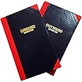 LRS Inward and Outward Register Combo - 100 Pages Single(200 Front+Back) - 70 GSM Ledger Paper - Red Half Canvas PVC Binding