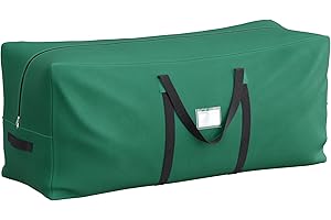 SONGMICS Bolsa de Almacenamiento para Árbol de Navidad, Protectora para Árboles de 210 cm, Tejido Oxford 600D, Antipolvo, Impermeable, Plegable, Asas, Verde RXS003G03