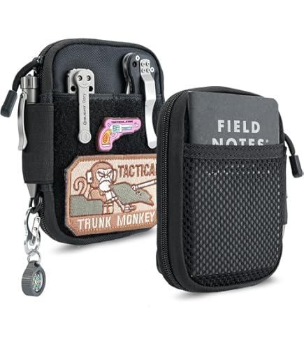 Organizer Tascabile EDC In Tela Cerata - Multi-Tasca Per Oggetti Quotidiani - Foto 6