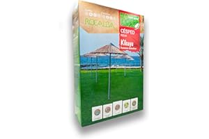 Césped Kikuyu 1 KG - Semillas de Césped Grama de Alta Resistencia y Bajo Mantenimiento - Grama Gruesa - Rendimiento hasta 150 m2 - Resistente a sequía y salinidad - Rocalba Semillas