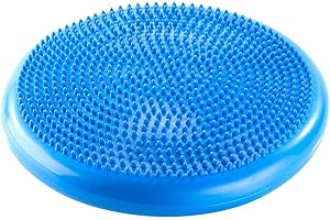 ‎NEWGEN MEDICALS Newgen Medicals Balancekissen Übungen: Luftgefülltes Noppen-Sitzkissen & Balancekissen für Yoga, Fitness & Co (Balance Pad, mit Noppen Übungen, Fuss Massager)