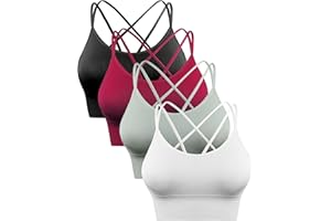 Sykooria Reggiseno Sportivo Donna Top Reggiseno Donna Senza Ferretto con Imbottito Top Donna Fitness Supporto Bustino per Yoga Running S-XL