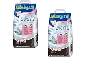 Biokat's Diamond Care Fresh - Arena para gatos con aroma (carbón activo y aloe vera, 1 saco de 10 L, 2 unidades)