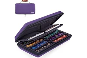 SIQUK Würfeletui kompatibel mit DND Würfel Set, Tischspiele Würfel Fall und Würfel Rollen Tablett, Würfelschale und Vorratsbehälter Tisch RPG Fall Veranstalter DND Organizer