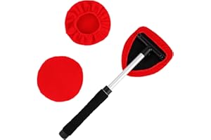 MaoXinTek Auto Parabrezza Pulitore Spazzola Cleaner Estensibile con 180 Kit Maniglia Girevole Upgrade, Auto all'Interno Strumento di Pulizia Tergicristallo Include 2 pz di Pastiglie Lavabili