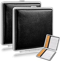 Portasigarette In Pelle E Metallo - Per 20 Sigarette, Chiusura Magnetica - Foto 9