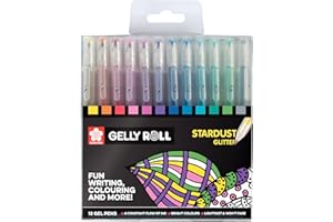 SAKURA Gelly Roll Stardust zestaw 12 sztuk, wielokolorowy, POXPGBSTA12