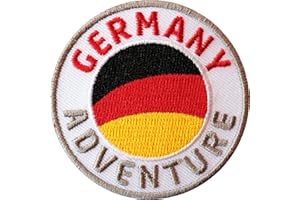 ‎CLUB OF HEROES 2 x Deutschland Abzeichen 60 mm gestickt/Germany Aufnäher Aufbügler Patch Bügelbild Sticker Bügel-Patch Wappen Flicken für Kleidung Rucksack/Reiseführer Flagge Fahne Flagg Europa EU Land deutsch